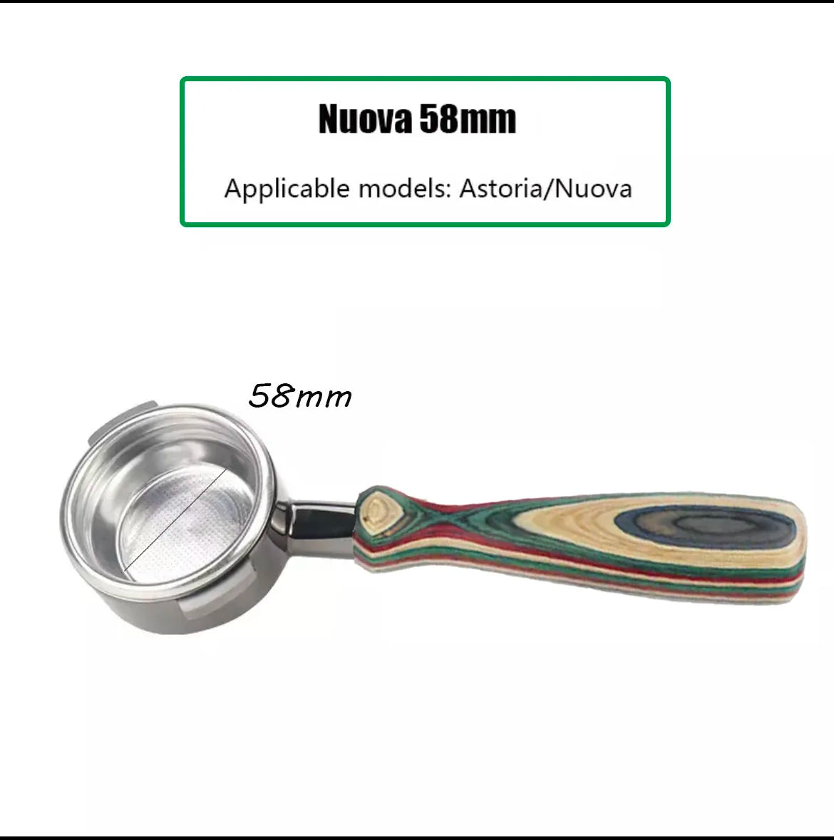 51MM 54MM 58MM Coffee Bottomless Portafilter Colorful Wood Stainless Steel For E61 Nuova Delonghi Coffee Accessories Barista