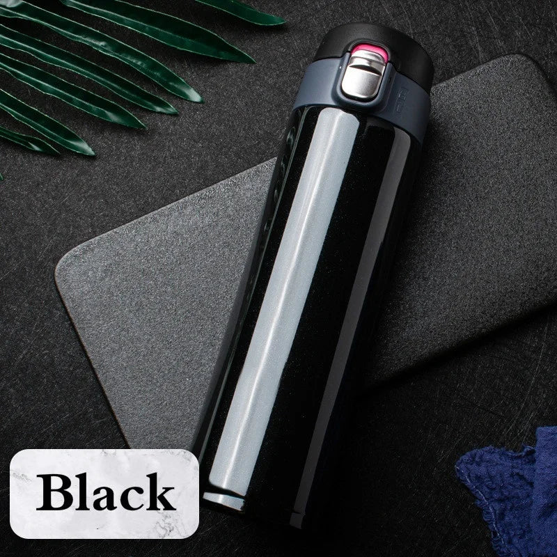 500ML Stainless Steel Bouncing Cover Vacuum Flask Thermos Cup Coffee Tea Milk Thermo Bottle